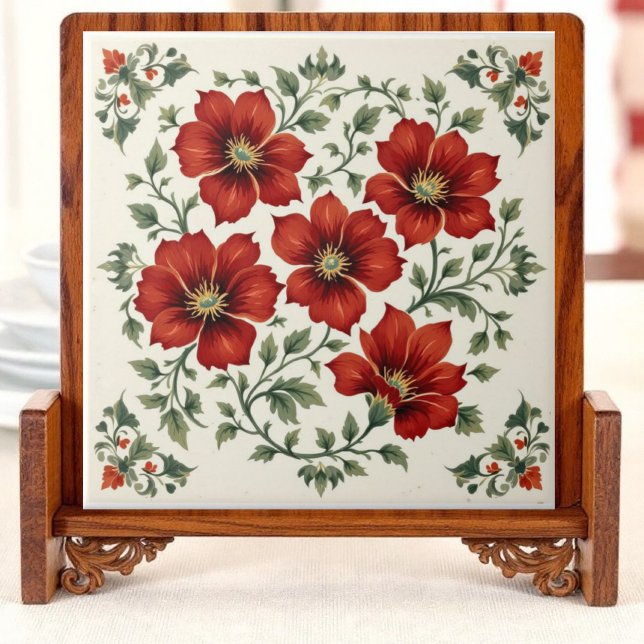 AZULEJO DE CERÂMICA  FLORAL (Criador carregado)