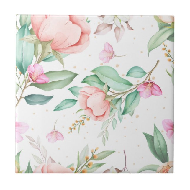 Azulejo De Cerâmica Floral (Frente)