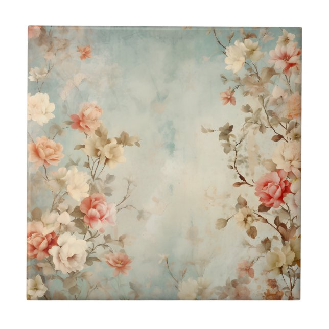 Azulejo De Cerâmica Floral (Frente)