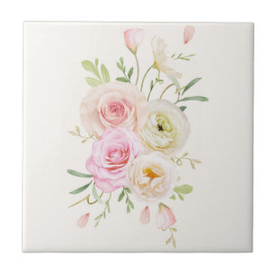 Azulejo de cerâmica floral
