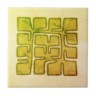Azulejo De Cerâmica Floral Abstrato