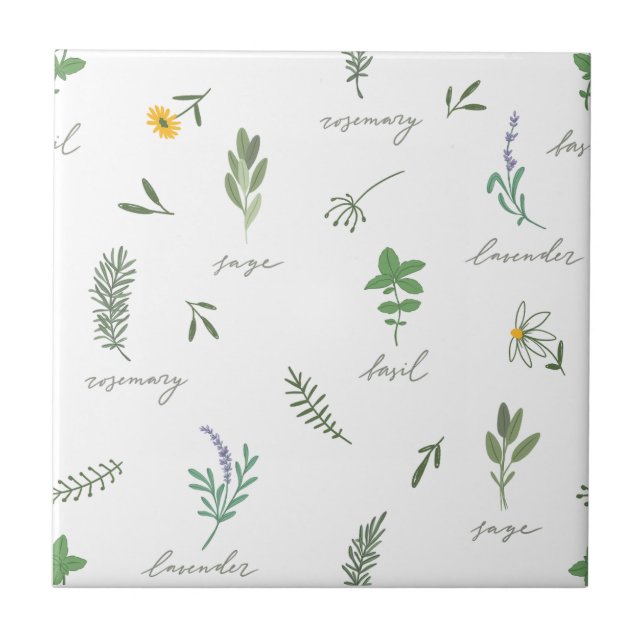 Azulejo De Cerâmica Floral Botânico (Frente)