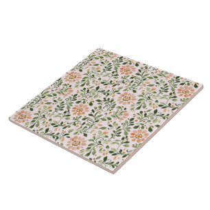 Azulejo De Cerâmica Floral Chic Rosa