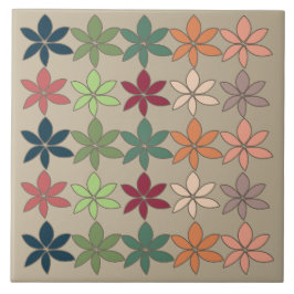 Azulejo De Cerâmica Floral Colorida