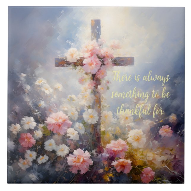 AZULEJO DE CERÂMICA  FLORAL CROSS TILE (Frente)