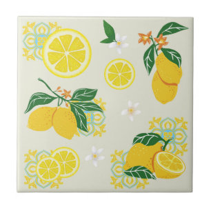 Azulejo De Cerâmica Floral de Limão