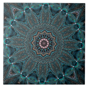 Azulejo de Cerâmica Floral Decorativa Verde