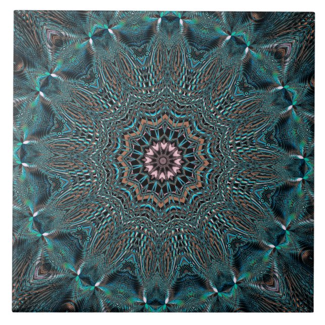 Azulejo de Cerâmica Floral Decorativa Verde (Frente)