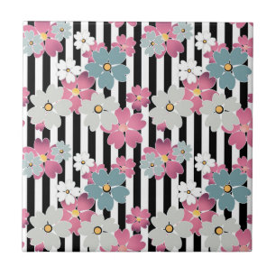 Azulejo De Cerâmica Floral, listrado