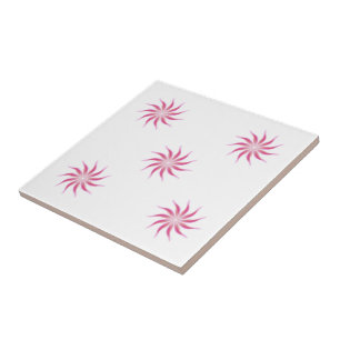 Azulejo De Cerâmica Floral Livre Bonito Em Arte Rosa