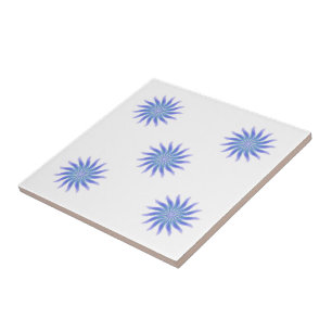 Azulejo De Cerâmica Floral Livre e Magnífico Verde Azul Roxo