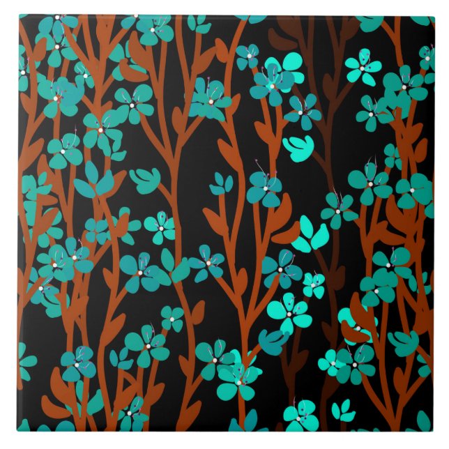 Azulejo De Cerâmica Floral Meadow (Frente)