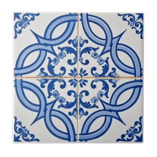 Azulejo De Cerâmica Floral Mediterrâneo 