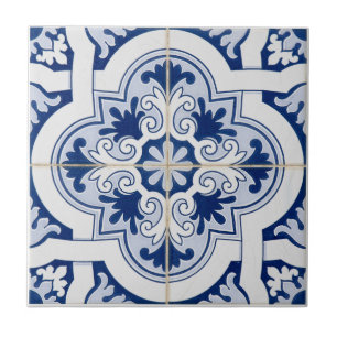 Azulejo De Cerâmica Floral Mediterrâneo 