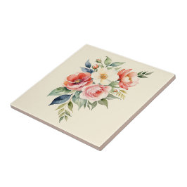 Azulejo De Cerâmica Floral Pastel Bonito