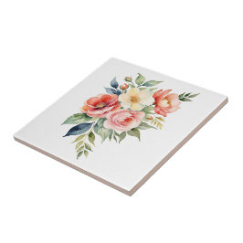 Azulejo De Cerâmica Floral Pastel Bonito
