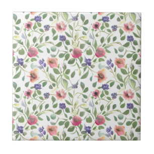 Azulejo De Cerâmica Floral Paterno Heliotrope Flowers