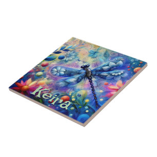Azulejo De Cerâmica Floral Personalizado por Floral Abstrato