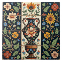 Azulejo de cerâmica Floral Roman Vase