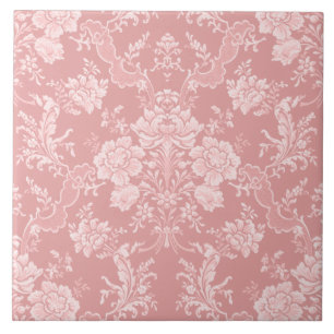 Azulejo De Cerâmica Floral Romântico-Imagem-Pastel-Rosa