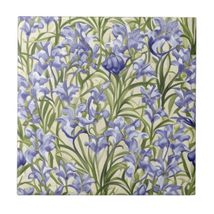 Azulejo De Cerâmica Floral sem brilho Fltern Bluebell Flowers