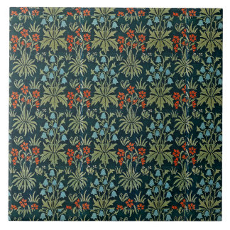 Azulejo De Cerâmica Floral Vintage Carnação Bluebell John Henry Dearl