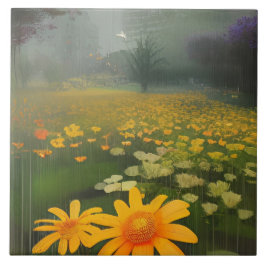 Azulejo De Cerâmica Flores Amarelas de Cenário