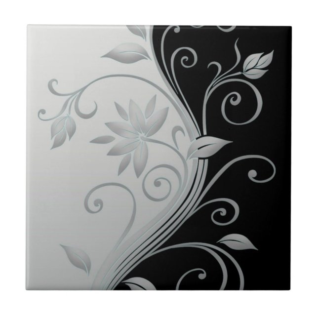 Azulejo De Cerâmica Flores ao contrário (Frente)