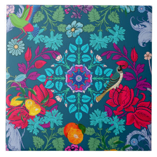 Azulejo De Cerâmica Flores,art nouveau,estilo William Morris