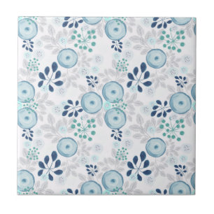 Azulejo De Cerâmica Flores azuis-claras