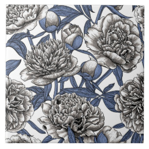 Azulejo De Cerâmica Flores brancas