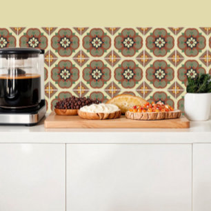 Azulejo De Cerâmica Flores Browny em azulejos, inspiração retroativa d