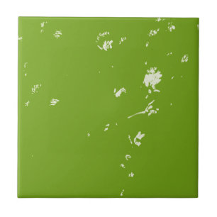 Azulejo De Cerâmica flores camomila em verde