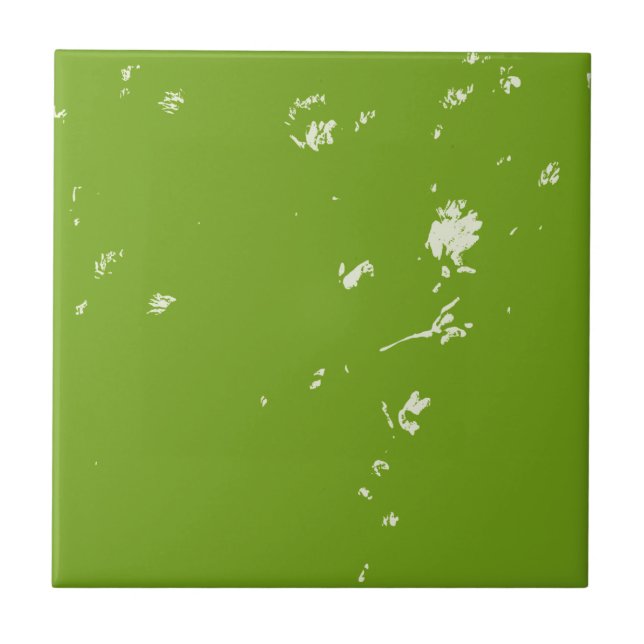 Azulejo De Cerâmica flores camomila em verde (Frente)