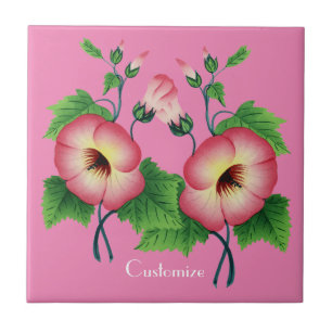 Azulejo De Cerâmica Flores Cor-de-Rosa Anormais Thunder_Cove