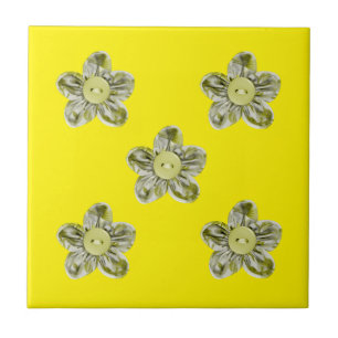 Azulejo De Cerâmica Flores da verde azeitona para a cozinha
