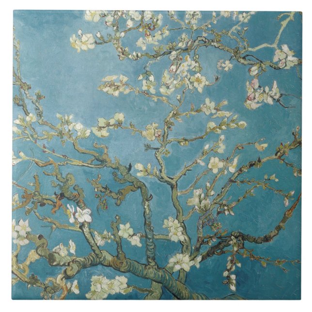 Azulejo De Cerâmica Flores de Amendoeira Van Gogh  (Frente)