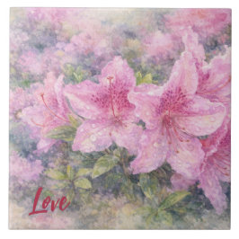 Azulejo De Cerâmica Flores de Aquarela