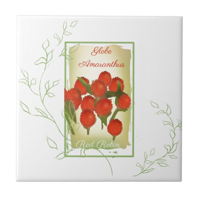 Azulejo De Cerâmica Flores de Aquarela (Frente)