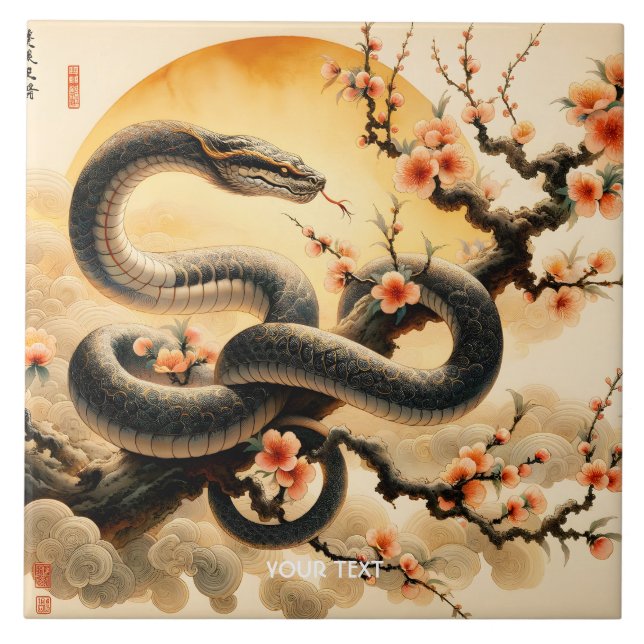 Azulejo De Cerâmica Flores de Cobra de Fantasy (Frente)