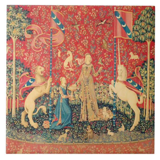 Azulejo De Cerâmica Flores de Fantasia da UNICORN, Animais (Frente)