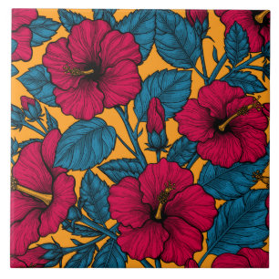 Azulejo De Cerâmica Flores de hibisco