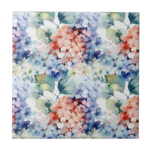 Azulejo De Cerâmica Flores de Hipodrangia Mistura de Cores de Água