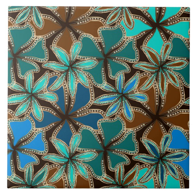 Azulejo De Cerâmica Flores de Joias (Frente)