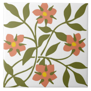 AZULEJO DE CERÂMICA FLORES DE LARANJA