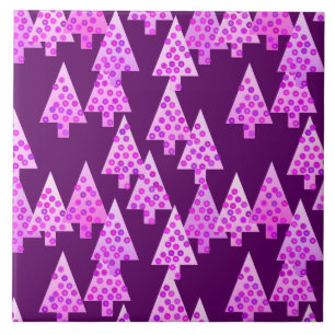 Azulejo De Cerâmica Flores de Natal modernas - ametista roxo