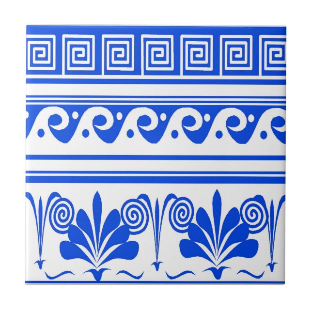Azulejo De Cerâmica Flores de Ondas Neerlandesas Azuis (Frente)