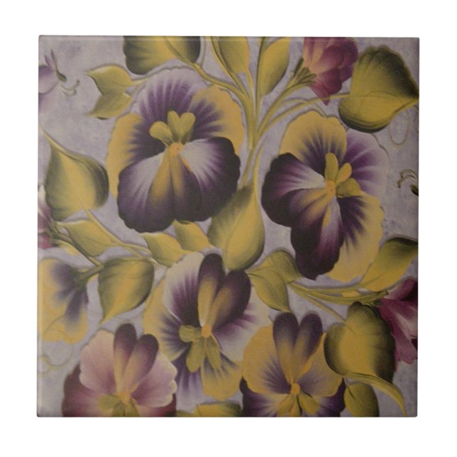 AZULEJO DE CERÂMICA  FLORES DE RODAS (Frente)