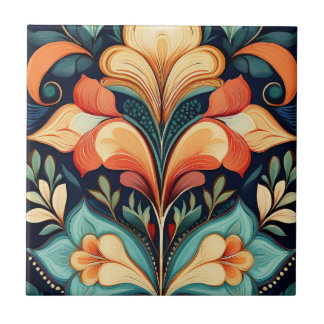 Azulejo De Cerâmica Flores de Trompete Gêmeos