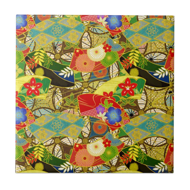 Azulejo De Cerâmica Flores de Verão (Frente)